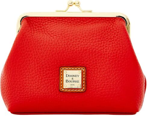محفظة عملات Dooney & Bourke، حقيبة يد كبيرة مؤطرة من Pebble Grain - أحمر in Kuwait