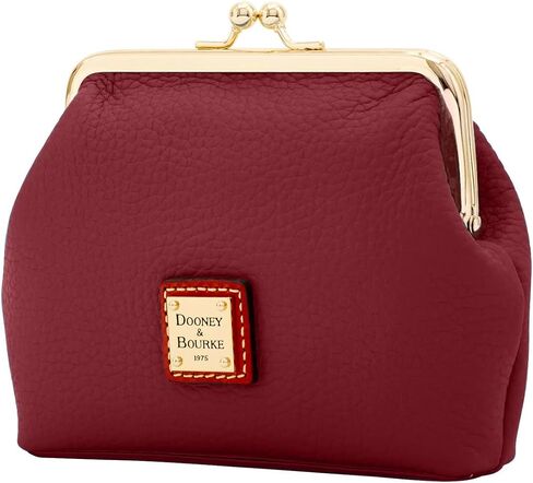 محفظة عملات Dooney & Bourke، حقيبة يد كبيرة مؤطرة من Pebble Grain - أحمر in Kuwait