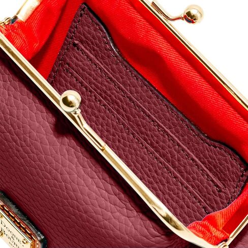 محفظة عملات Dooney & Bourke، حقيبة يد كبيرة مؤطرة من Pebble Grain - أحمر in Kuwait
