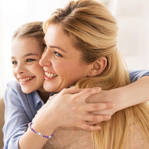 TONY & SANDY Dainty Gemstone Bracelets for Teen Girls - Sweet Valentines Day Gifts for Kids Daughter Granddaughter Niece for Birthday Easter Graduation Christmas in Kuwait