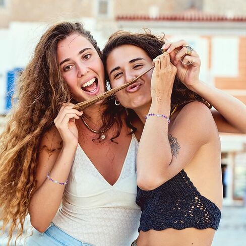 TONY & SANDY Dainty Gemstone Bracelets for Teen Girls - Sweet Valentines Day Gifts for Kids Daughter Granddaughter Niece for Birthday Easter Graduation Christmas in Kuwait