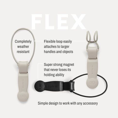 Flex Magnetic Clip - Travel Essentials for Men & Women. Super Strong Rare Earth Magnets & Easy-to-use Elastic Strap. for Suitcases, Strollers, Purses, Totes, Backpacks, and More (Black). in Saudi Arabia