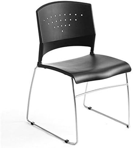 Boss Office Products Chrome Frame Stack Chair 5 Pack in Black in Saudi Arabia