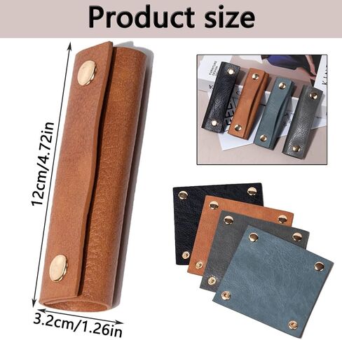 Handbag Handle Covers Sdjdhej 2 Pcs Pu Leather Luggage Handle Wraps Wallet Handle Protectors Travel Accessories (Brown) in Saudi Arabia