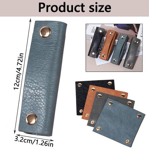 Handbag Handle Covers Sdjdhej 2 Pcs Pu Leather Luggage Handle Wraps Wallet Handle Protectors Travel Accessories (Brown) in Saudi Arabia