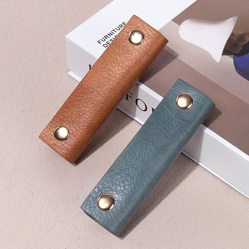 Handbag Handle Covers Sdjdhej 2 Pcs Pu Leather Luggage Handle Wraps Wallet Handle Protectors Travel Accessories (Brown) in Saudi Arabia