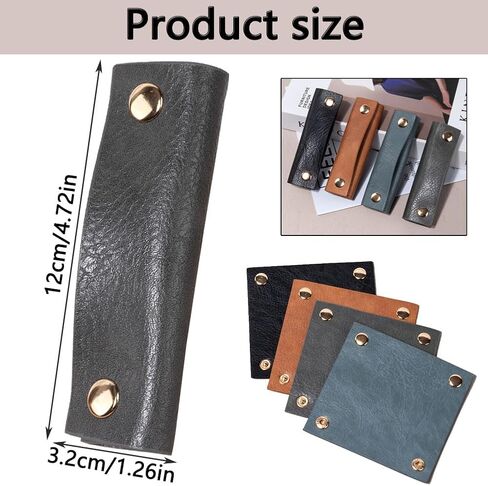 Handbag Handle Covers Sdjdhej 2 Pcs Pu Leather Luggage Handle Wraps Wallet Handle Protectors Travel Accessories (Brown) in Saudi Arabia