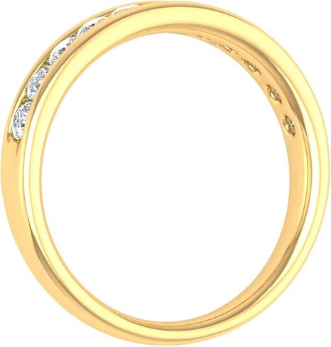 FINEROCK 1/2 Carat Channel Set Diamond Wedding Band Ring in 14K Gold in Kuwait