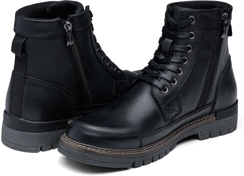 Jousen Mens Boots Motorcycle Boots High Top Fashion Mens Casual Boots Zipper Combat Boot in Saudi Arabia