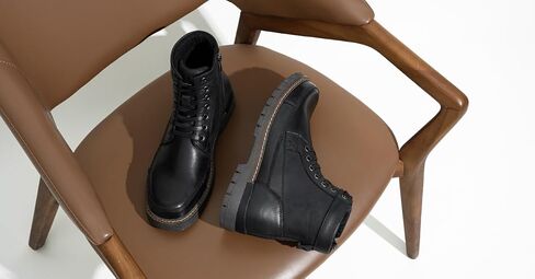 Jousen Mens Boots Motorcycle Boots High Top Fashion Mens Casual Boots Zipper Combat Boot in Saudi Arabia