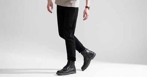 Jousen Mens Boots Motorcycle Boots High Top Fashion Mens Casual Boots Zipper Combat Boot in Saudi Arabia
