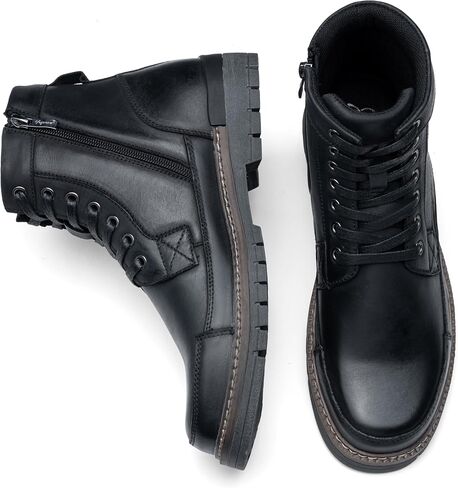 Jousen Mens Boots Motorcycle Boots High Top Fashion Mens Casual Boots Zipper Combat Boot in Saudi Arabia
