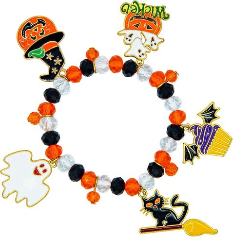 Halloween Bracelet, Adjustable Halloween Jewelry for Women Man with Charms Ghost Spider in Saudi Arabia