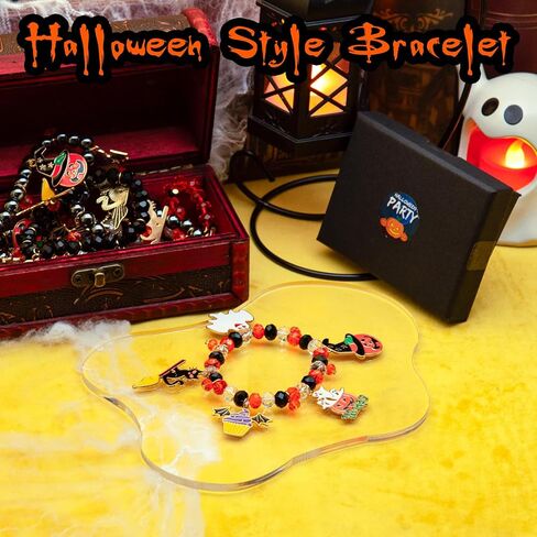 Halloween Bracelet, Adjustable Halloween Jewelry for Women Man with Charms Ghost Spider in Saudi Arabia