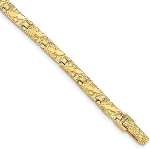 Lex & Lu 14k Yellow Gold 5.0mm Nugget Bracelet in Saudi Arabia