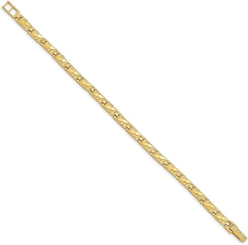 Lex & Lu 14k Yellow Gold 5.0mm Nugget Bracelet in Saudi Arabia