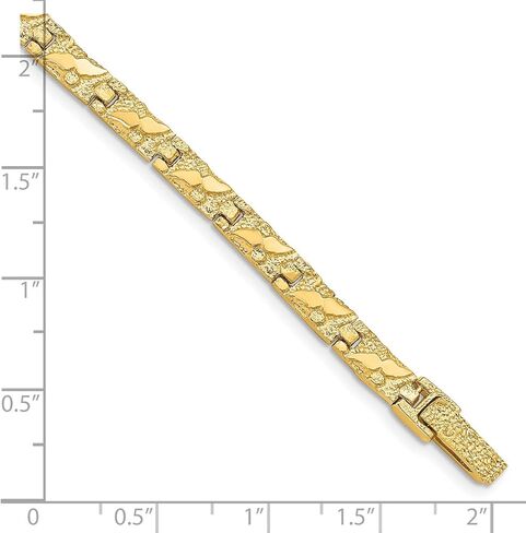 Lex & Lu 14k Yellow Gold 5.0mm Nugget Bracelet in Saudi Arabia
