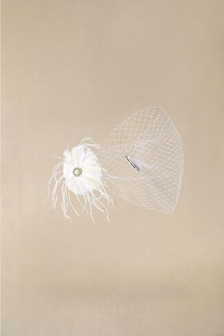 قبعات فاسيناتورز للنساء - مشبك شعر من الريش مع حجاب قابل للفصل وقبعة لحفلات الشاي وطرحة الزفاف in Kuwait