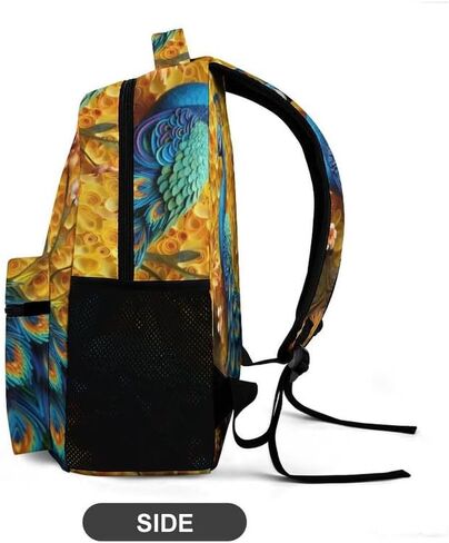 Peacocks Kids Backpack School Backpack Travel Book Bags Back Packs Teenagers 3D Printed Backpack for Boys And Girls in Saudi Arabia