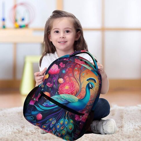 Peacocks Kids Backpack School Backpack Travel Book Bags Back Packs Teenagers 3D Printed Backpack for Boys And Girls in Saudi Arabia