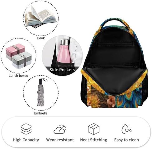 Peacocks Kids Backpack School Backpack Travel Book Bags Back Packs Teenagers 3D Printed Backpack for Boys And Girls in Saudi Arabia