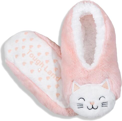 Tough Land Cute Animal Slipper Socks with Grips for Women Indoor Non-Slip Warm Fuzzy Cozy House Sock in Kuwait