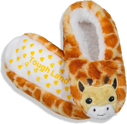 Tough Land Cute Animal Slipper Socks with Grips for Women Indoor Non-Slip Warm Fuzzy Cozy House Sock in Kuwait