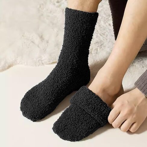 Josnown Fuzzy Socks for Women Cozy Soft Fluffy Slipper Socks Warm Winter Plush Sleep Socks Christmas Gifts for Women in Saudi Arabia