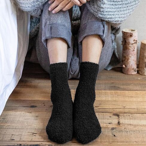 Josnown Fuzzy Socks for Women Cozy Soft Fluffy Slipper Socks Warm Winter Plush Sleep Socks Christmas Gifts for Women in Saudi Arabia
