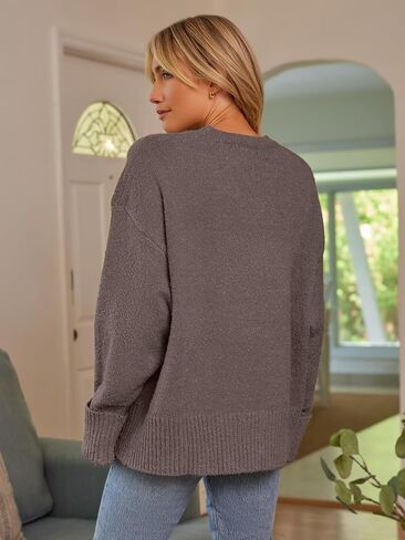 LILLUSORY Women's Oversized Sweaters Fuzzy Chunky Warm Pullover Sweater in Kuwait
