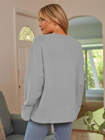 LILLUSORY Women's Oversized Sweaters Fuzzy Chunky Warm Pullover Sweater in Kuwait