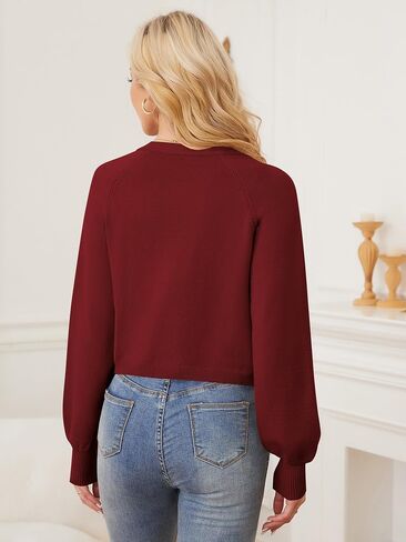 ZAFUL Women's Cropped Cardigan Sweaters Long Sleeve Open Front Short Bolero Shrugs Casual Knit Ribbed Sweater in Saudi Arabia