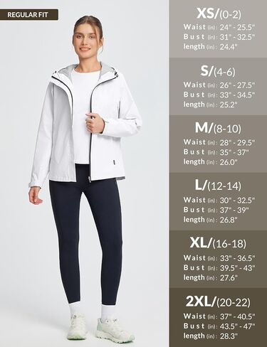 BALEAF Womens Rain Jacket Waterproof Lightweight Hooded Windbreaker Hiking Traveling Outdoor Raincoat in Saudi Arabia