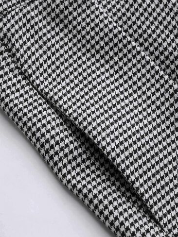 CIDER Houndstooth High Waist Belted Wide Leg Trousers in Kuwait