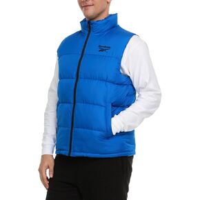 Reebok Mens Puffer Vest for Winter, Lightweight Down Alternative, Men's Outerwear Vests, Winter Vest for Men, Puffy Vest