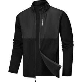 HOTSUIT Fleece Jacket Men Full Zip Winter Coat with Pockets Classic Warm Sweatshirt