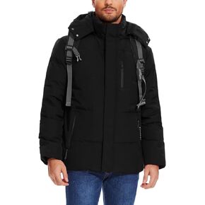 Flygo Puffer Jacket Men Winter Coats Waterproof Down Jackets Thicken Insulated Hooded Quilted Parka Snow Jacket