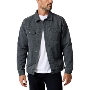 INTO THE AM Tradesman Trucker Jacket Men S-4XL Flannel Lined Workwear Cotton Canvas Jacket in Kuwait