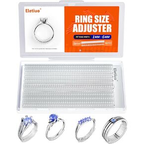 22 Pack Invisible Ring Size Adjuster for Loose Rings,2 Styles Ring Reducer Jewelry Guard Ring Resizer,Multiple 16 Inserts 8 Sizes and 6 Spirals 2 Sizes,Silicone Ring Tightener Fit for Almost Ring