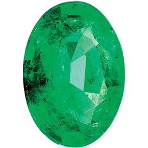 Emerald Green May Gemstone, 6X4MM OVAL,