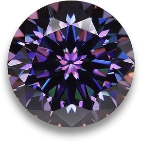 Moissanite Loose Stones Purple VVS1/FL Clarity Lab Diamonds Violet Round Cut Gemstones for Custom Jewelry Making with Certificate