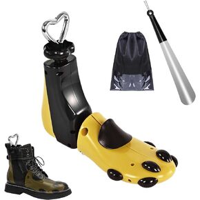 Shoe Stretcher Women Men Professional Boot Stretcher Adjustable Width Length for Wide Feet L Wm's 12-14;Men's 10-14,Yellow Pack of 1