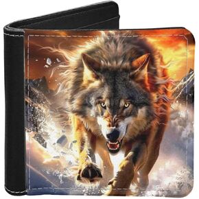 Elk Men's PU Leather Bifold Wallet Card Case Holder Money Organizers