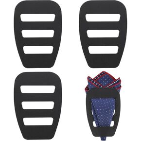 Qiauyu 3 Pack Assorted Pocket Square Holder for Men with 1 Pcs Pretty and Decent Silk Square Scarf Tuxedos Suits Dinner Jackets Organizer Accessories to Work or Attend Important Occasions