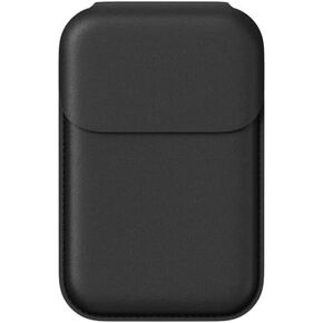 dot. Wallet - Minimal Card Holder, Magentic Closing, Fits Two Cards, Slim and Secure Design, Vegan Leather (Black)