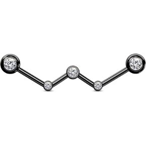 COCHARM 14g Stainless Steel Industrial Barbell 38mm Long Industrial Earrings Cute Silver Industrial Piercing Jewelry 32mm Short Gold Industrial Jewelry 1&1/2 Inch Black Stright Industrial Piercing Bar