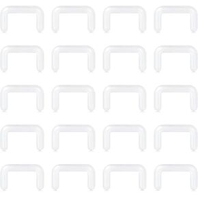 D.Bella Clear Septum Retainer 14G 16G Flexible Septum Piercing Retainer Acrylic Plastic U Shape Septum Rings Piercing Retainer for Work