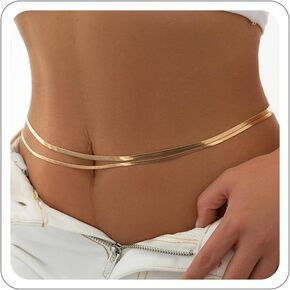 Waist Chains Belly Chains for Women Waist Beads Dainty Layered Gold Body Chain Jewelry for Women Summer Beach Bikini Stomach Jewelry Accessories