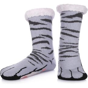 SDBING Mens Slipper Socks with Grippers Winter Warm Cozy Thick Fuzzy Indoor Fluffy Home Socks