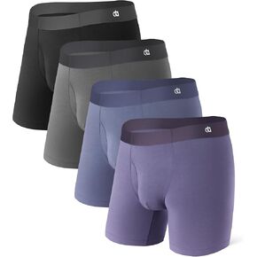 DAVID ARCHY Mens Underwear Boxer Briefs Micro Modal Ultra Soft Moisture Wicking Seamless Underwear for Men 4 Pack